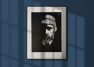 Linocut Poster — Thomas Carlyle