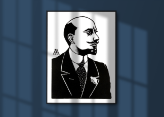 Linocut Poster — Gabriele d'Annunzio