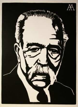 Linocut Poster — Gaetano Mosca
